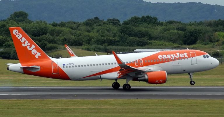 easyJet aircraft on the tarmac at Manchester Airport