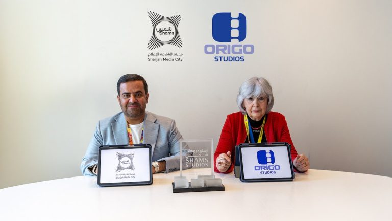 Origo Studios will train Shams team across three programme phases: representatives of Sharjah Media City (Shams) and Origo Studios at the partnership signing